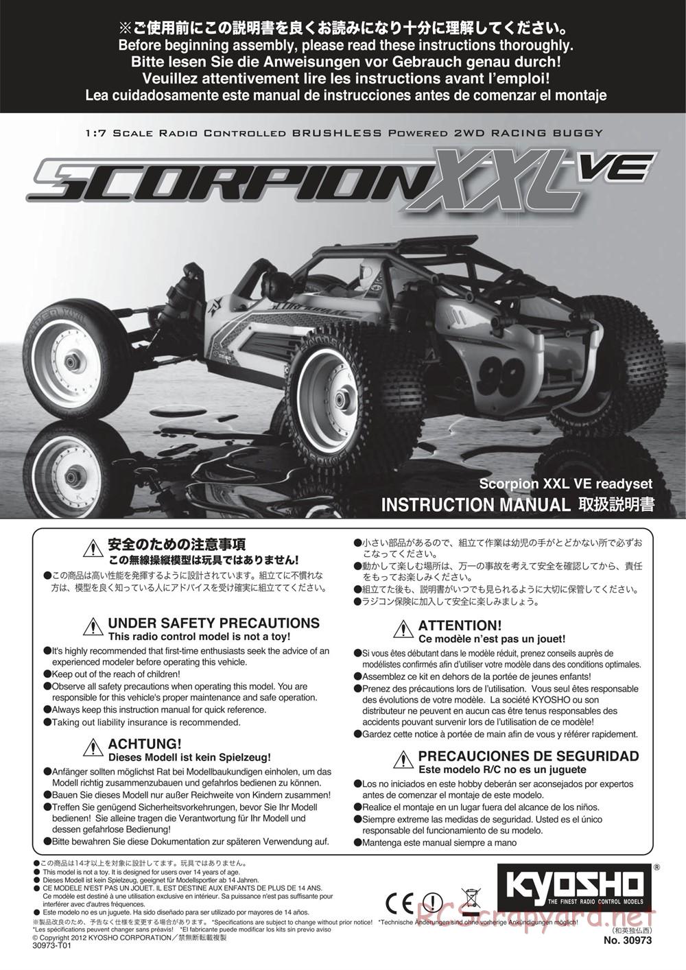 Kyosho - Scorpion XXL VE - Manual - Page 1