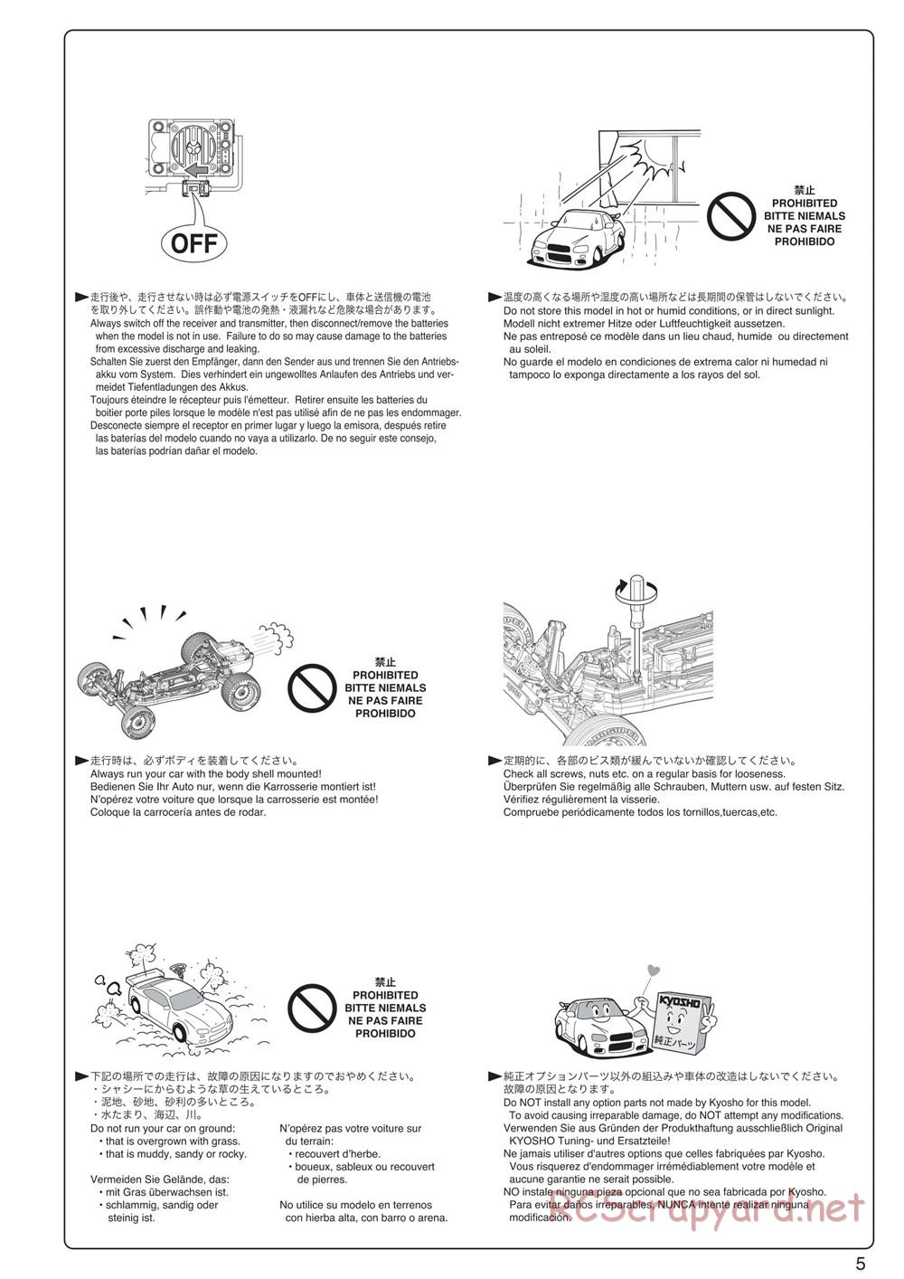 Kyosho - Scorpion XXL VE - Manual - Page 5