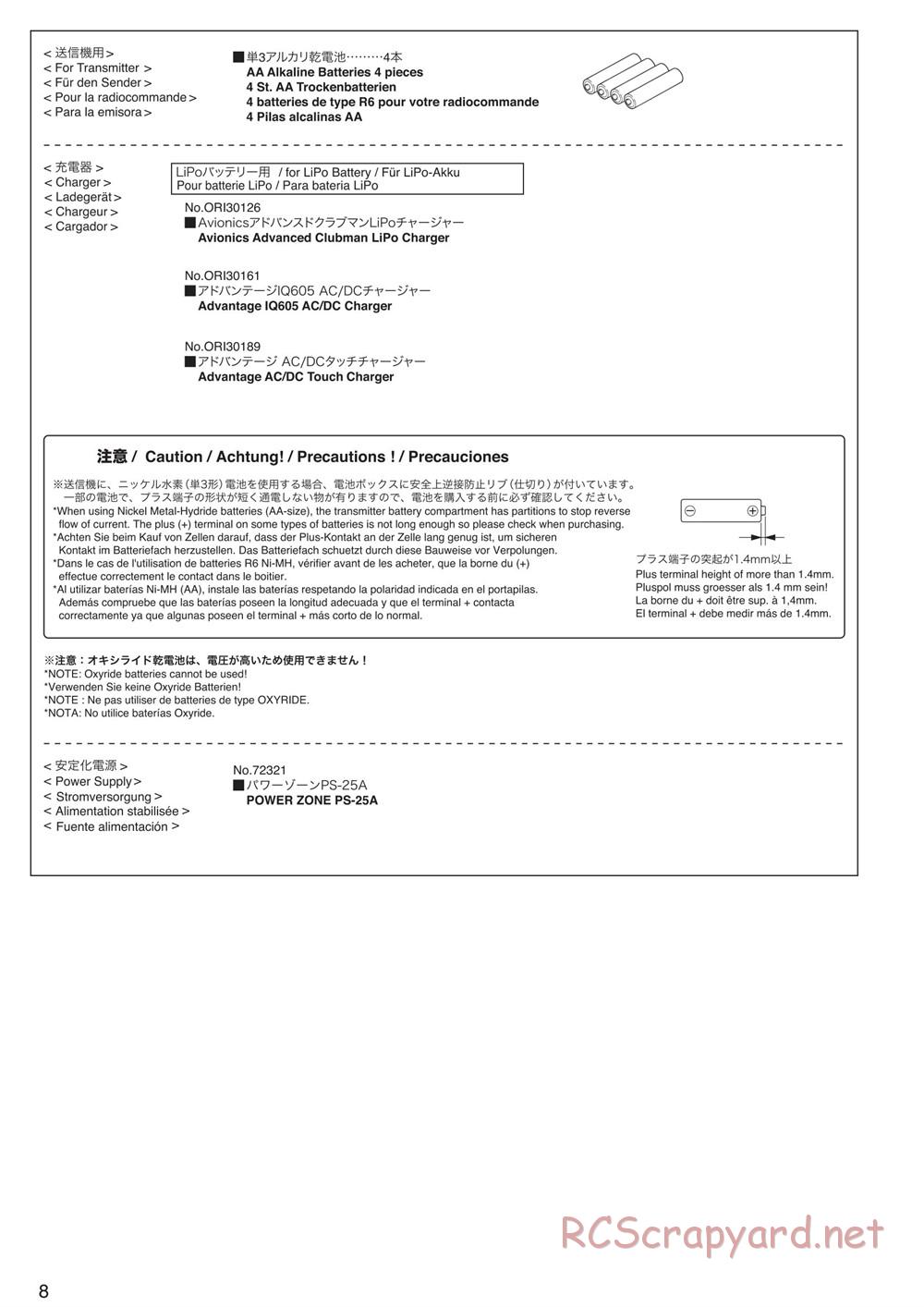 Kyosho - Scorpion XXL VE - Manual - Page 8