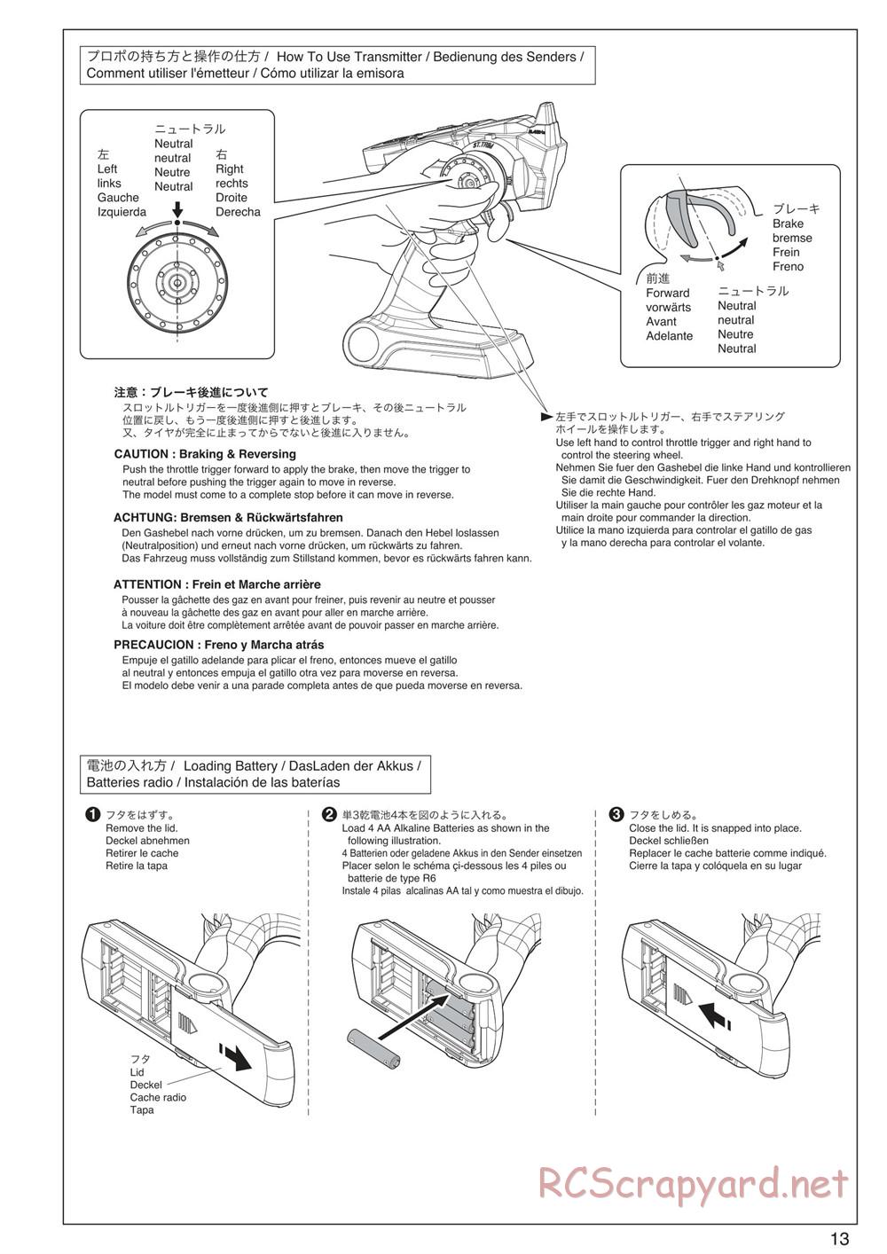 Kyosho - Scorpion XXL VE - Manual - Page 13