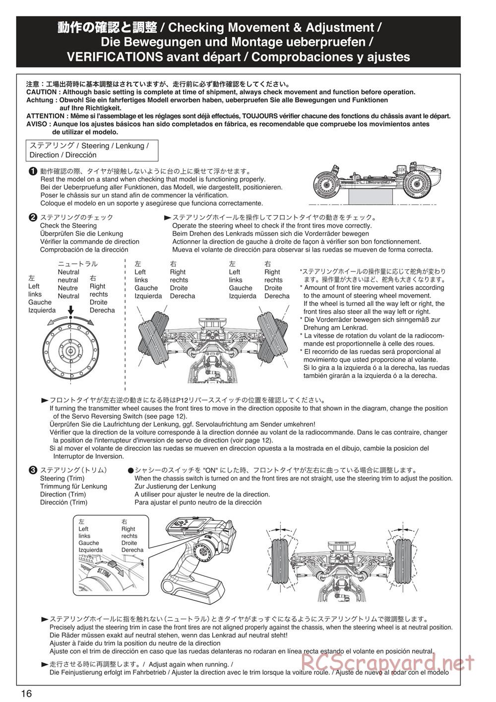 Kyosho - Scorpion XXL VE - Manual - Page 16