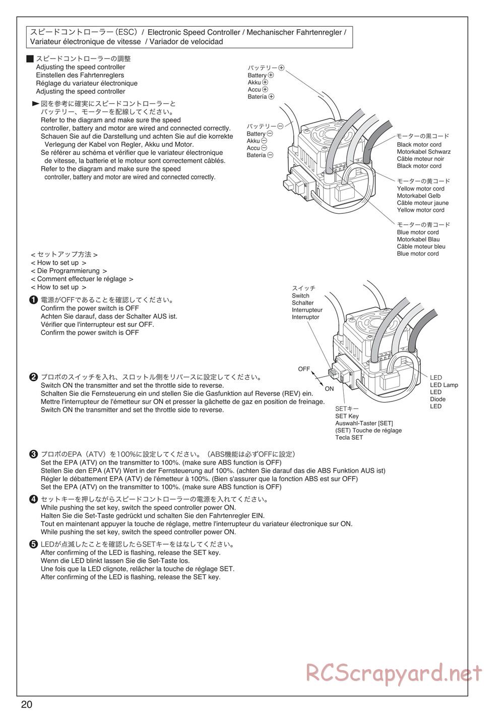 Kyosho - Scorpion XXL VE - Manual - Page 20