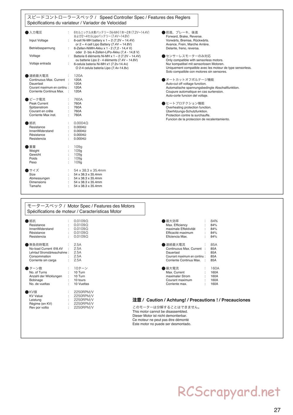 Kyosho - Scorpion XXL VE - Manual - Page 27