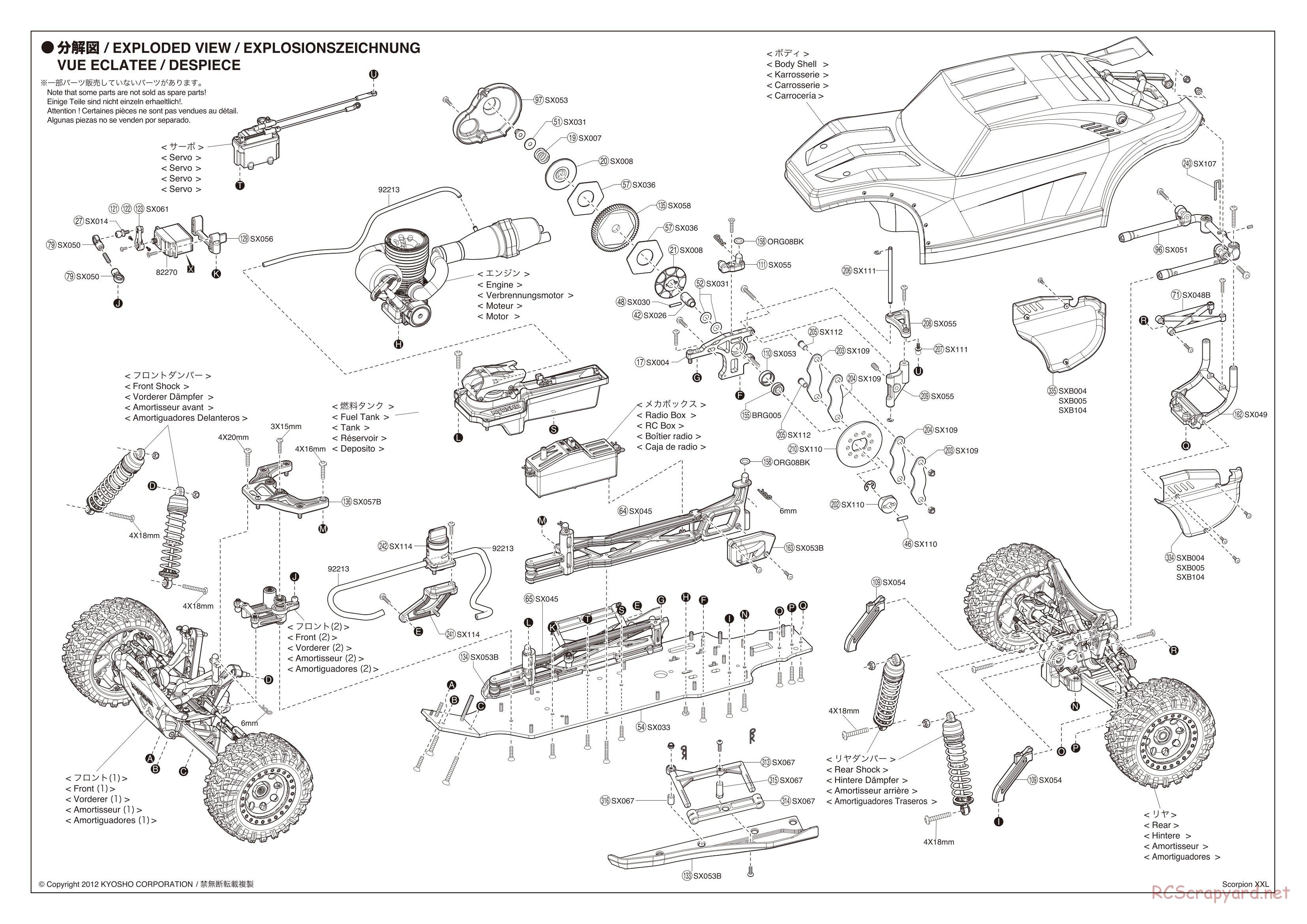 Kyosho - Scorpion B-XXL VE - Exploded Views - Page 4