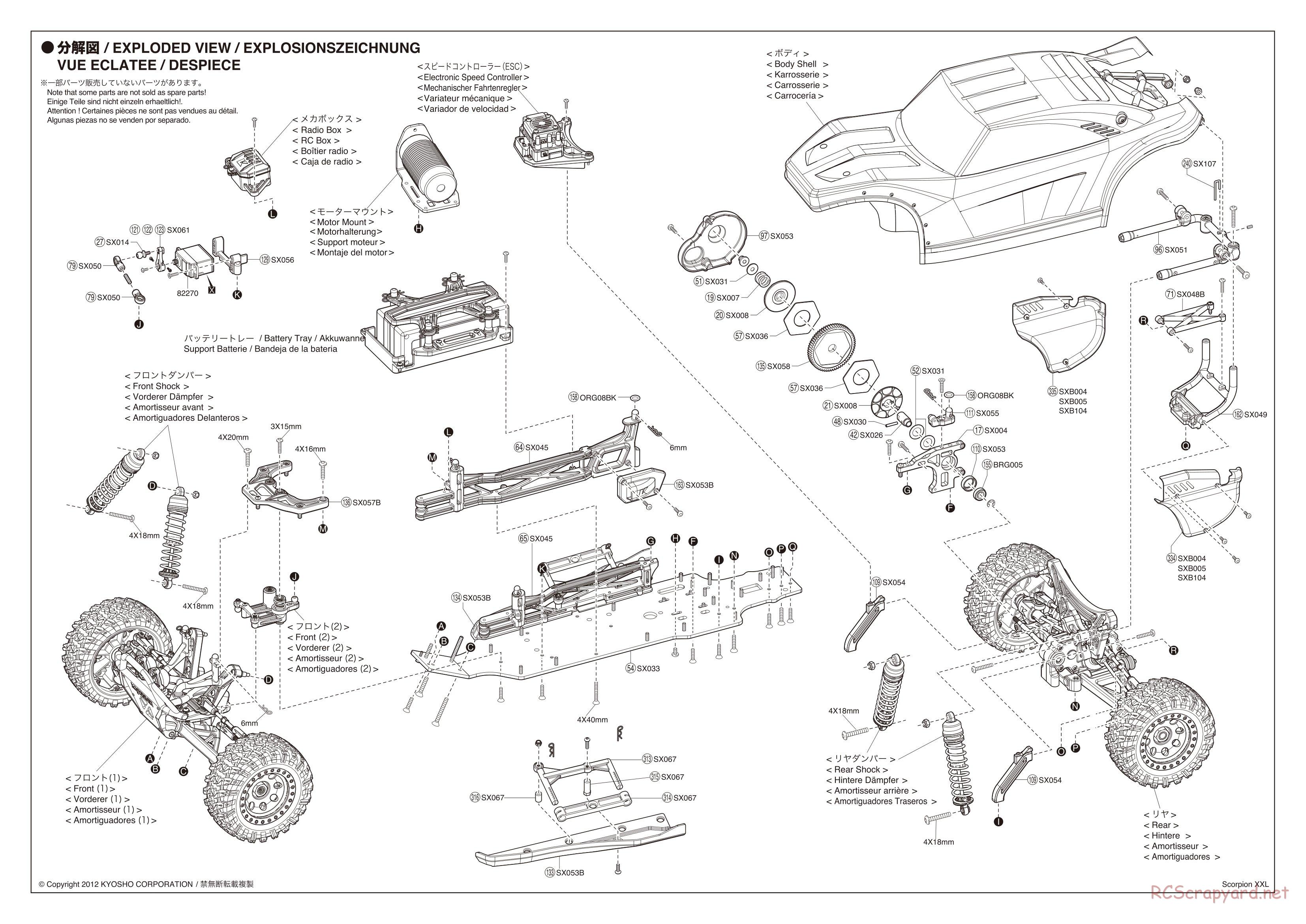 Kyosho - Scorpion B-XXL VE - Exploded Views - Page 7