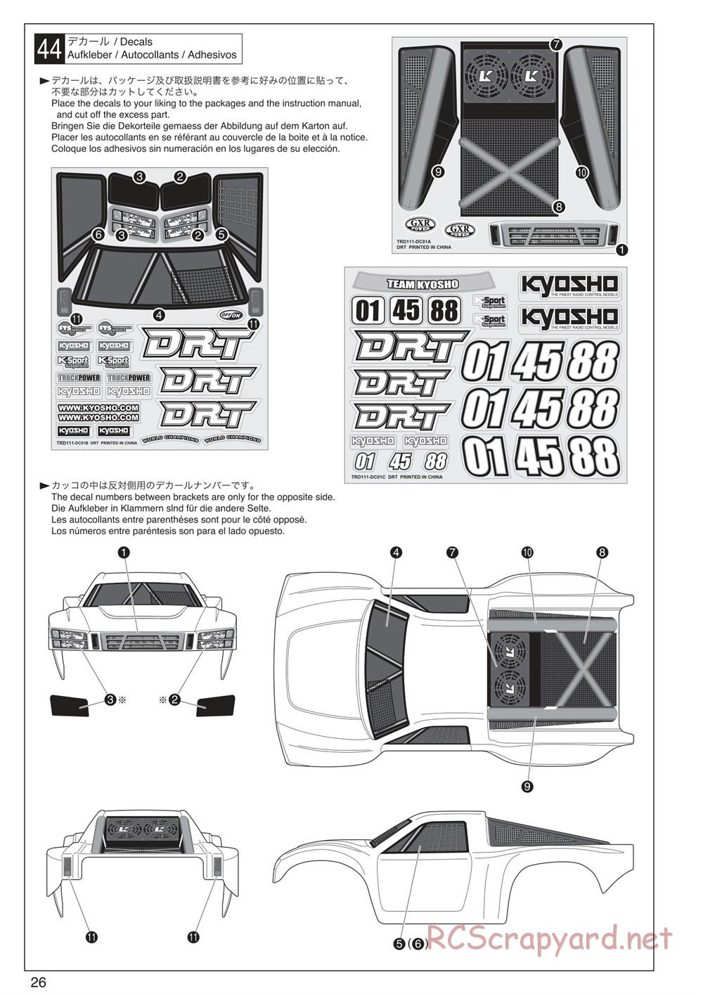Kyosho - DRT - Manual - Page 26