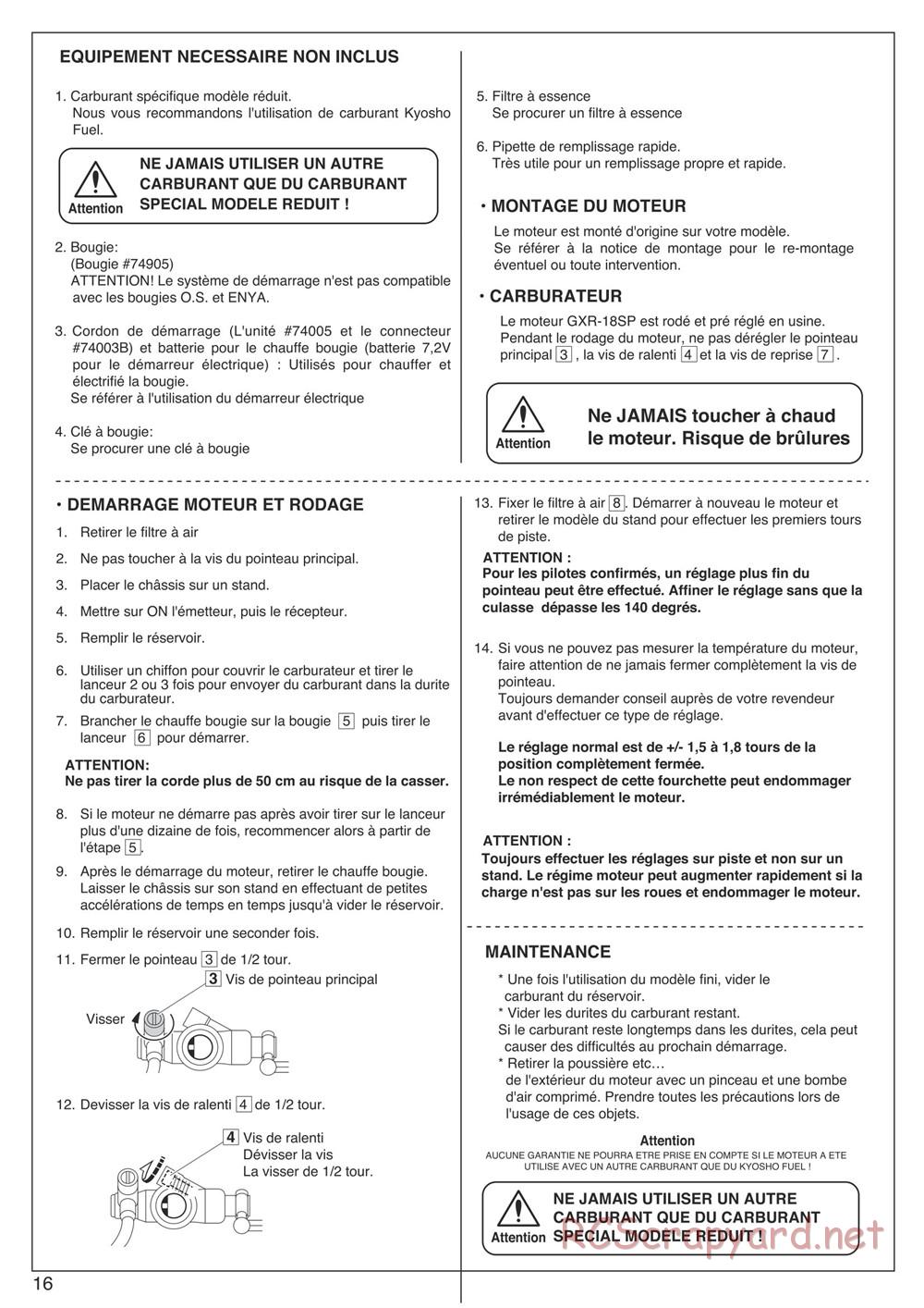 Kyosho - DBX 2.0 - Manual - Page 16