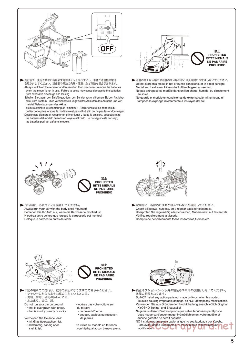 Kyosho - Mad Force Cruiser - Manual - Page 5