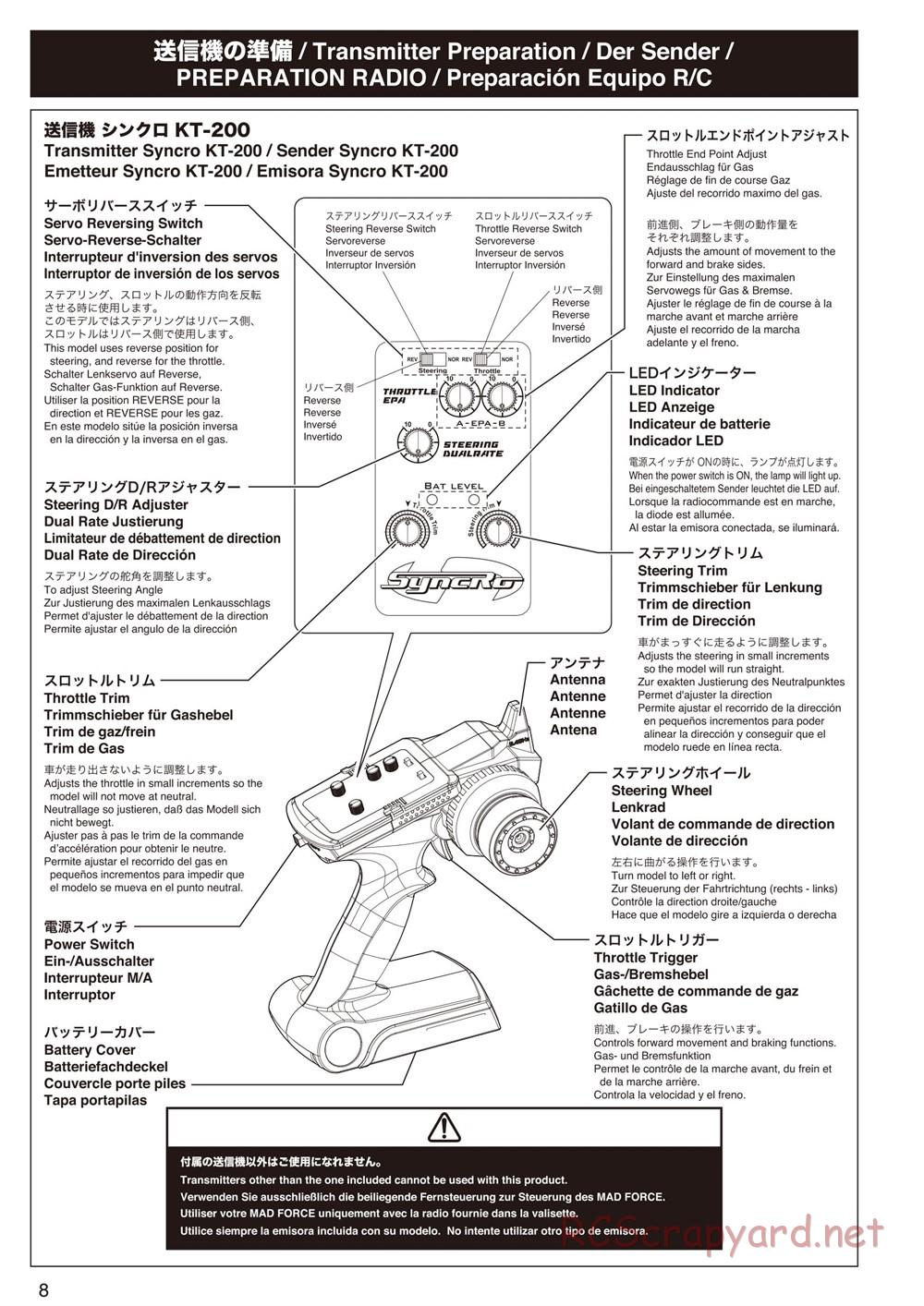 Kyosho - Mad Force Cruiser - Manual - Page 8