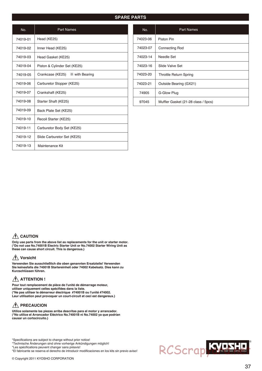 Kyosho - Mad Force Cruiser - Manual - Page 37