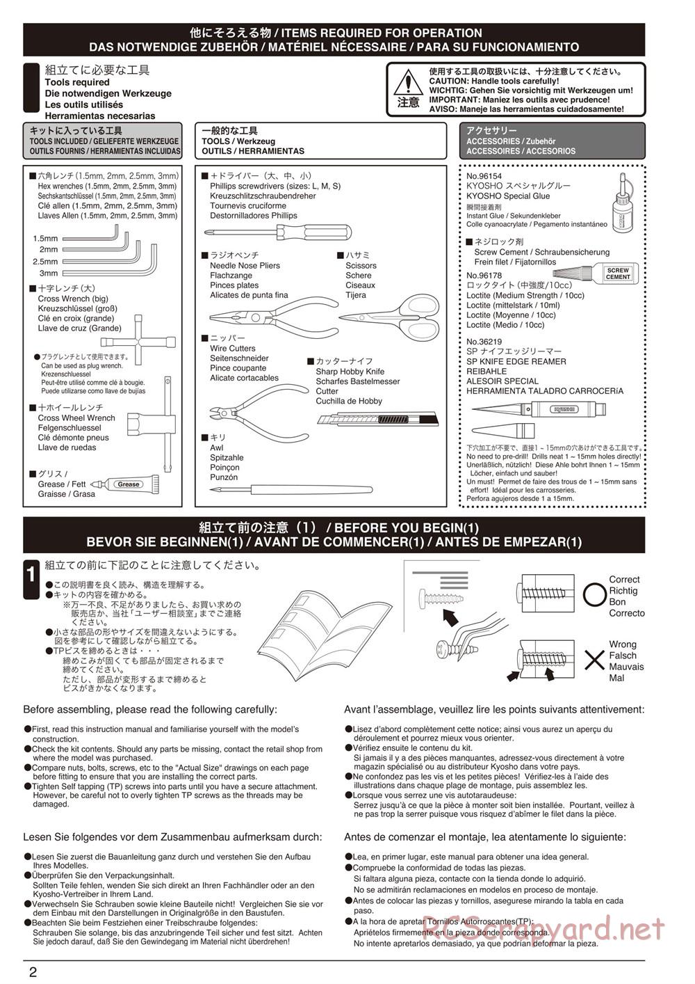 Kyosho - FO-XX GP - Manual - Page 2