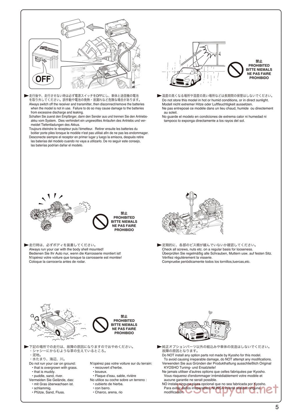 Kyosho - FO-XX GP - Manual - Page 5