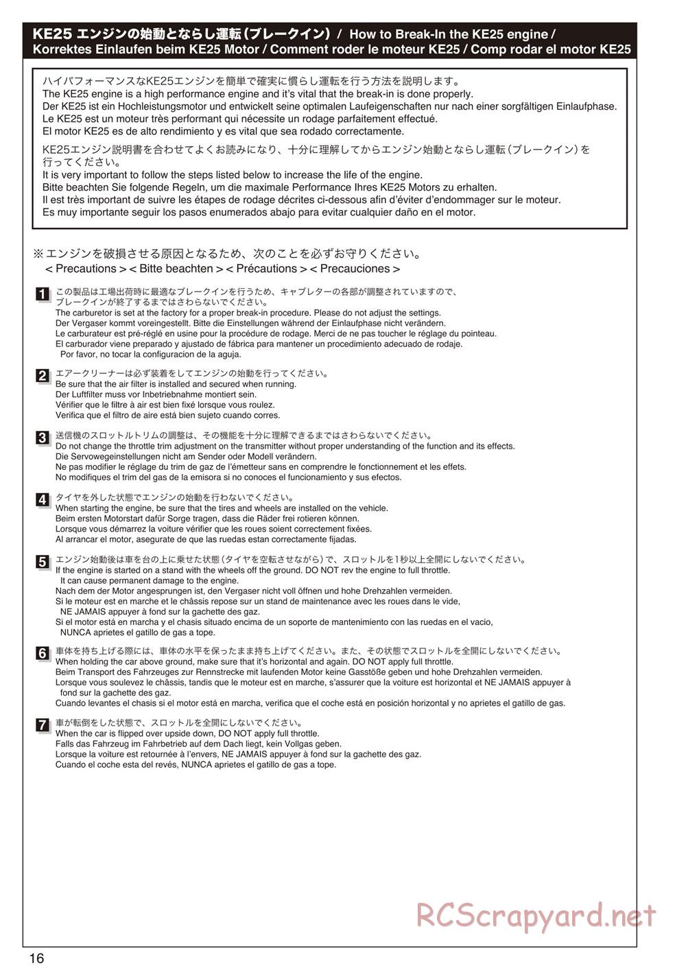 Kyosho - FO-XX GP - Manual - Page 16