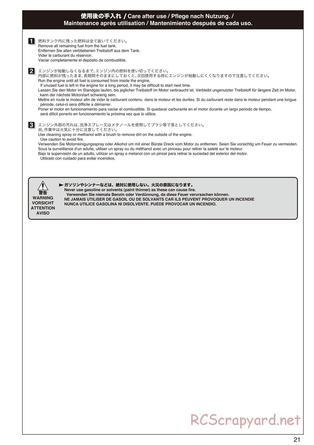 Kyosho - FO-XX GP - Manual - Page 21