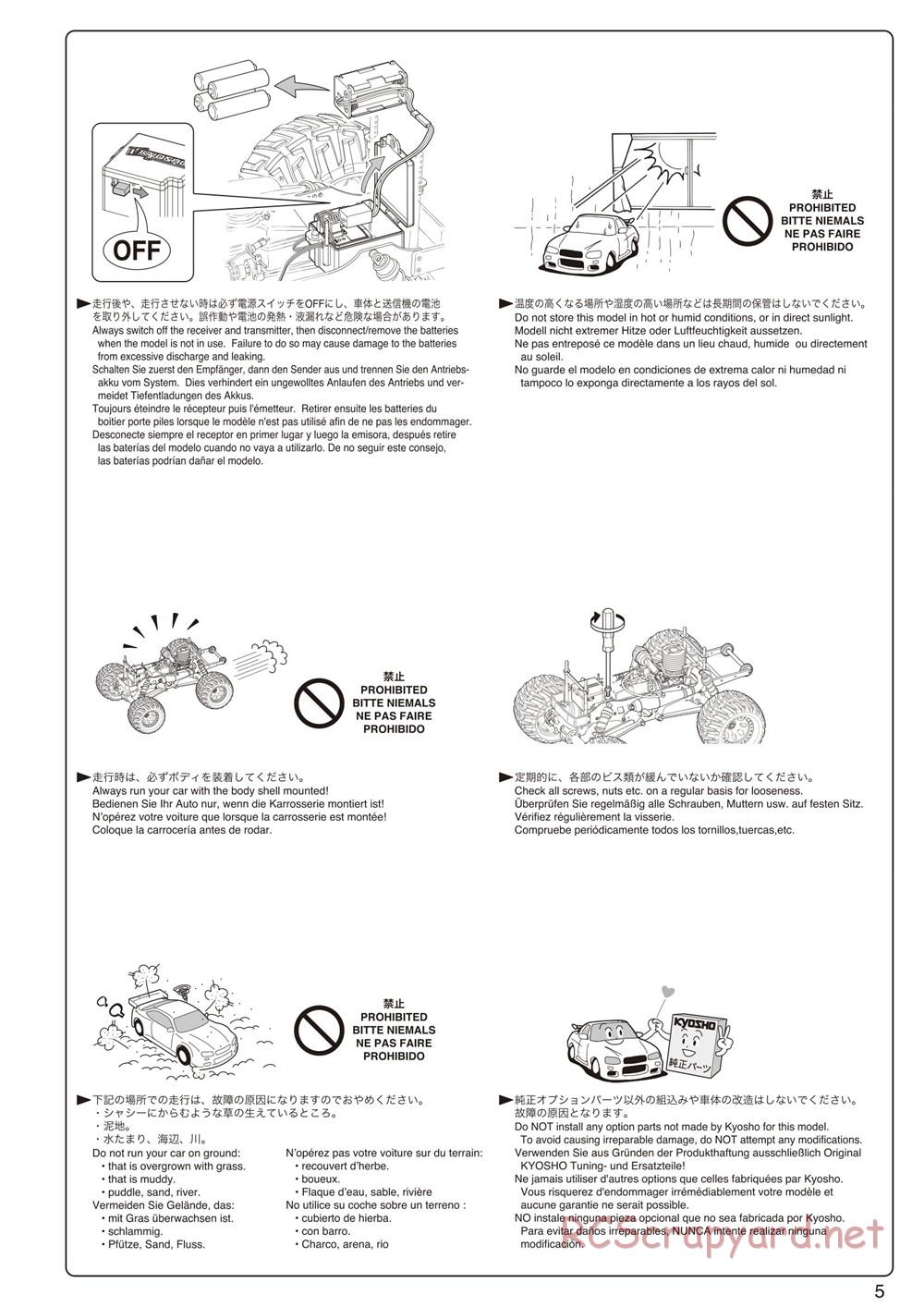 Kyosho - Mad Force Kruiser 2.0 - Manual - Page 5