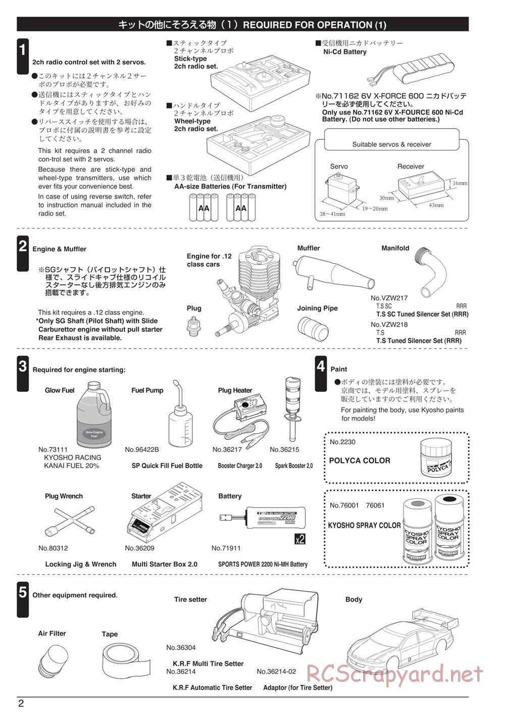 Kyosho - V-One RRR Evo - Manual - Page 2