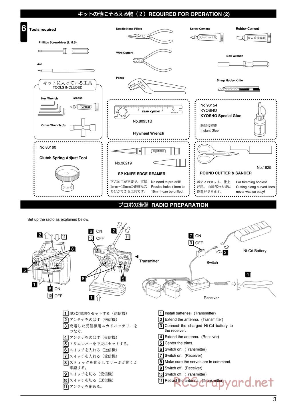 Kyosho - V-One RRR Evo - Manual - Page 3