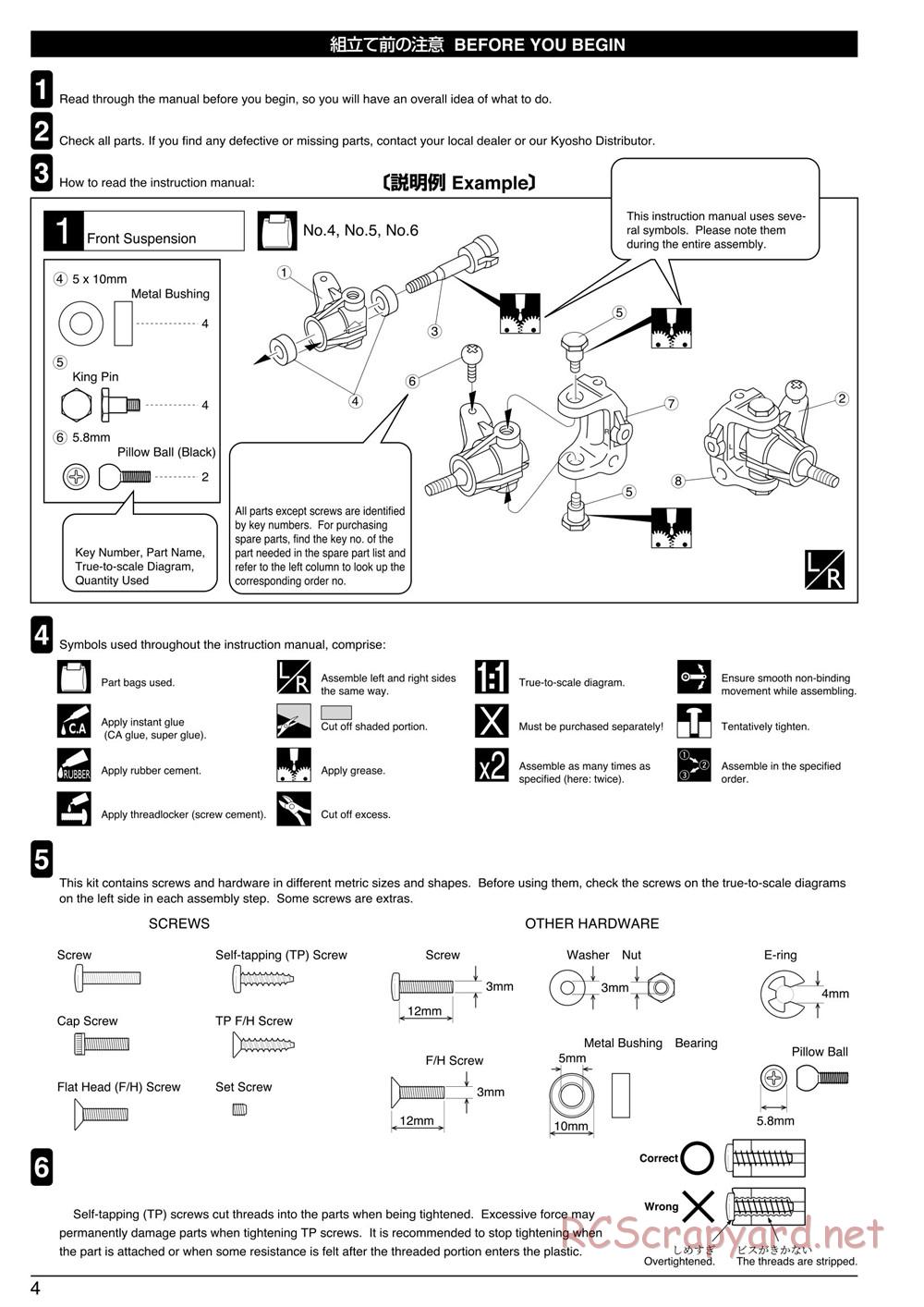 Kyosho - V-One RRR Evo - Manual - Page 4