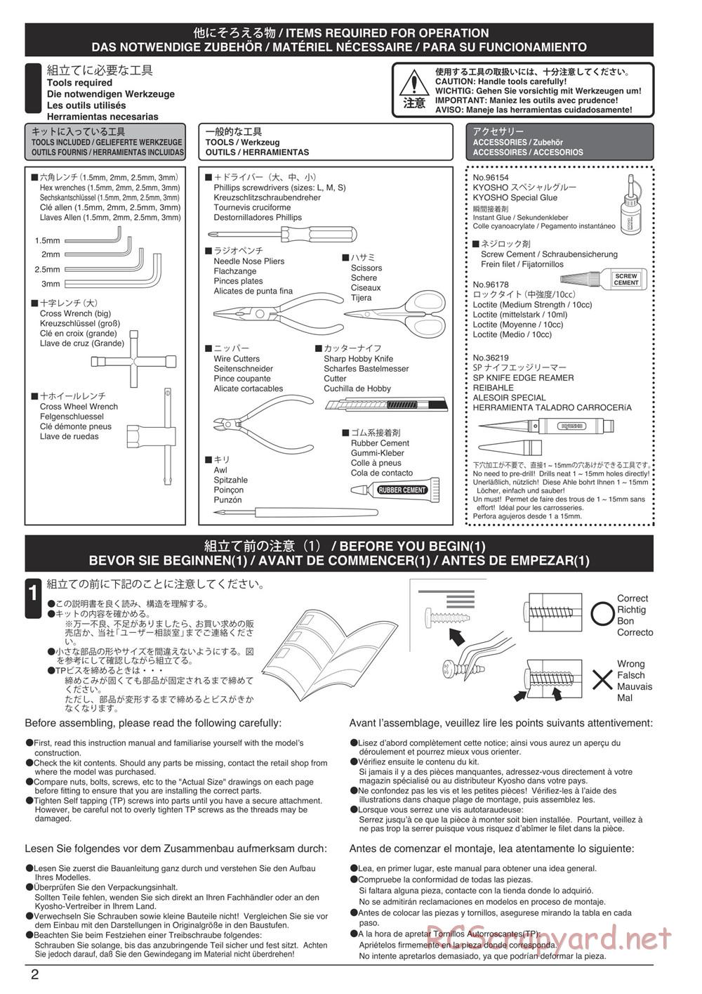 Kyosho - Inferno Neo - Manual - Page 2