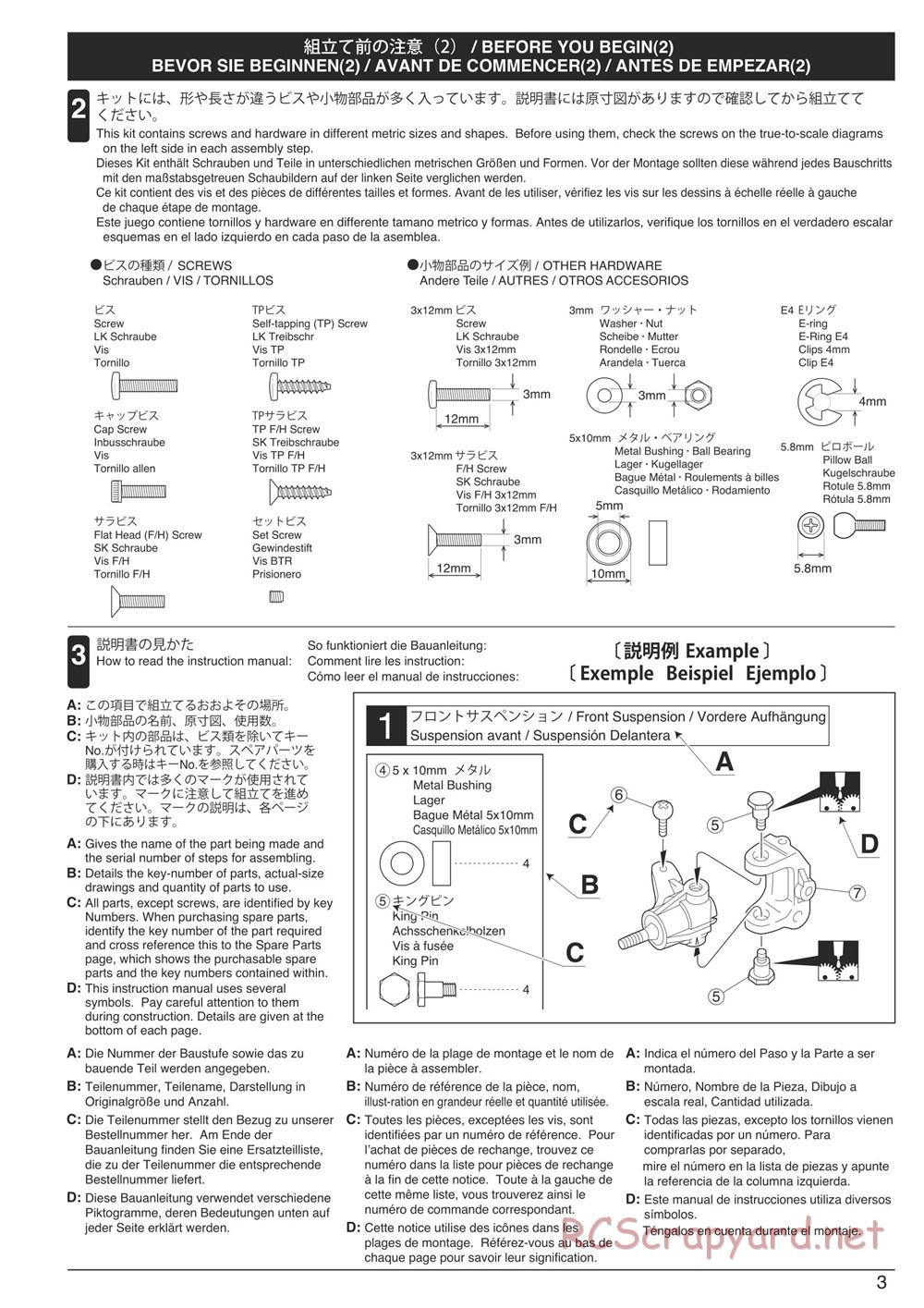 Kyosho - Inferno Neo - Manual - Page 3