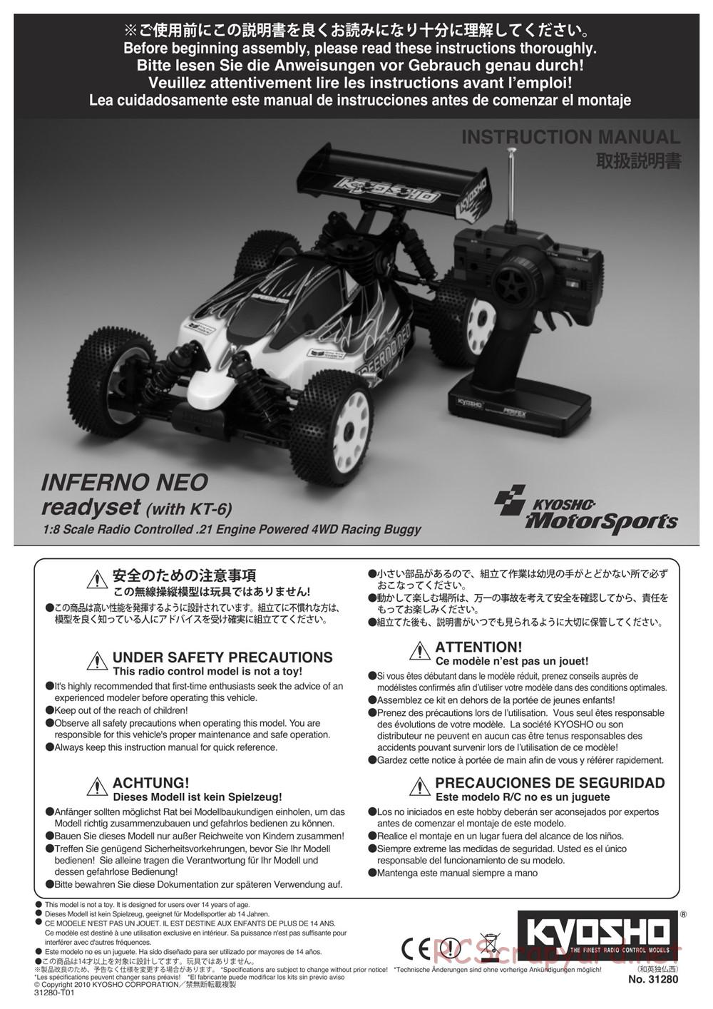 Kyosho - Inferno Neo - Manual - Page 1