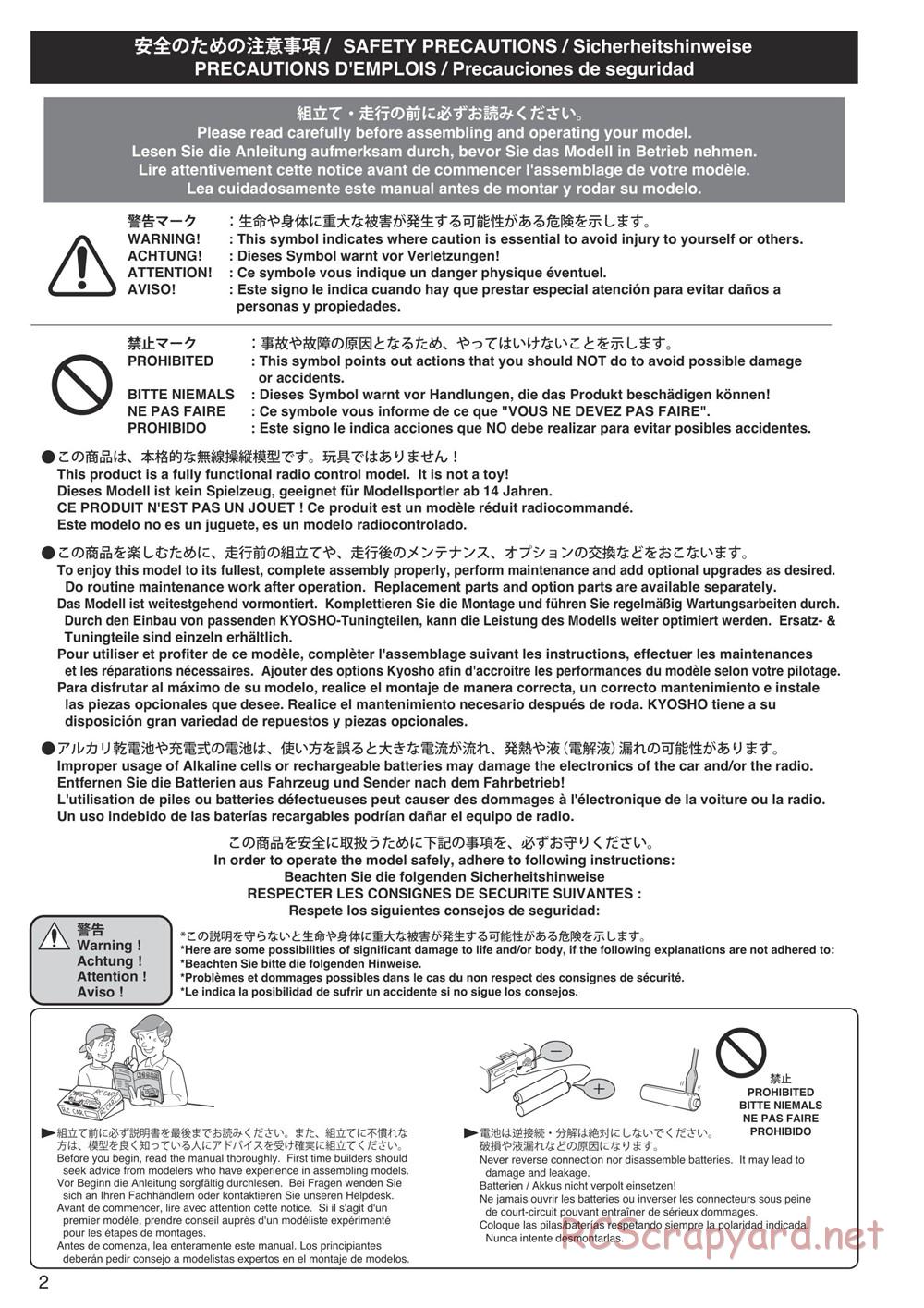 Kyosho - Inferno Neo - Manual - Page 2