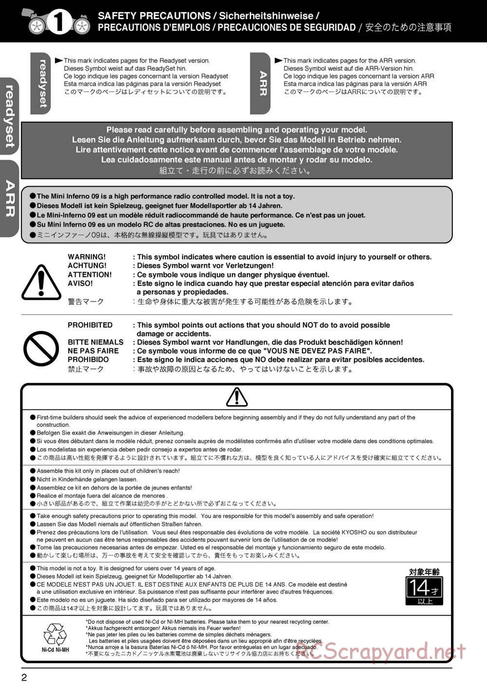 Kyosho - Mini Inferno 09 - Manual - Page 2