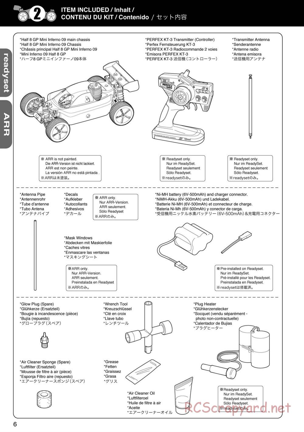 Kyosho - Mini Inferno 09 - Manual - Page 6