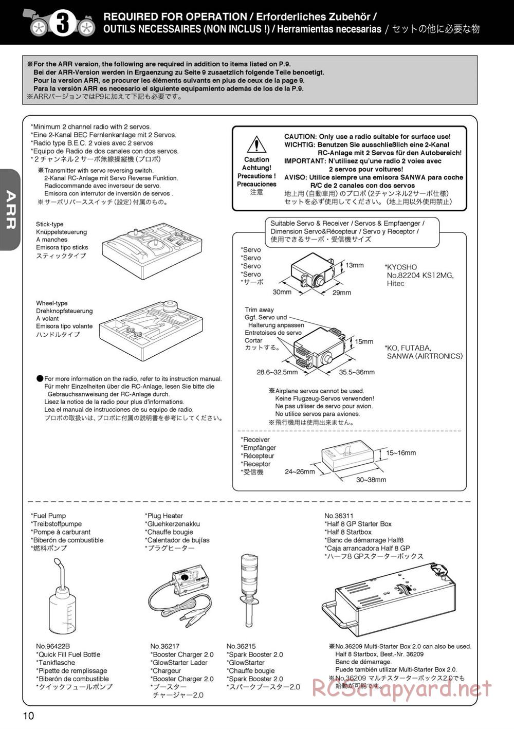 Kyosho - Mini Inferno 09 - Manual - Page 10