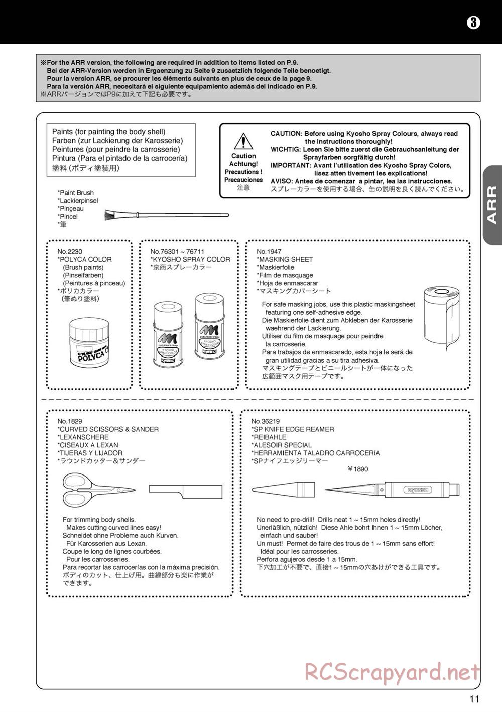 Kyosho - Mini Inferno 09 - Manual - Page 11