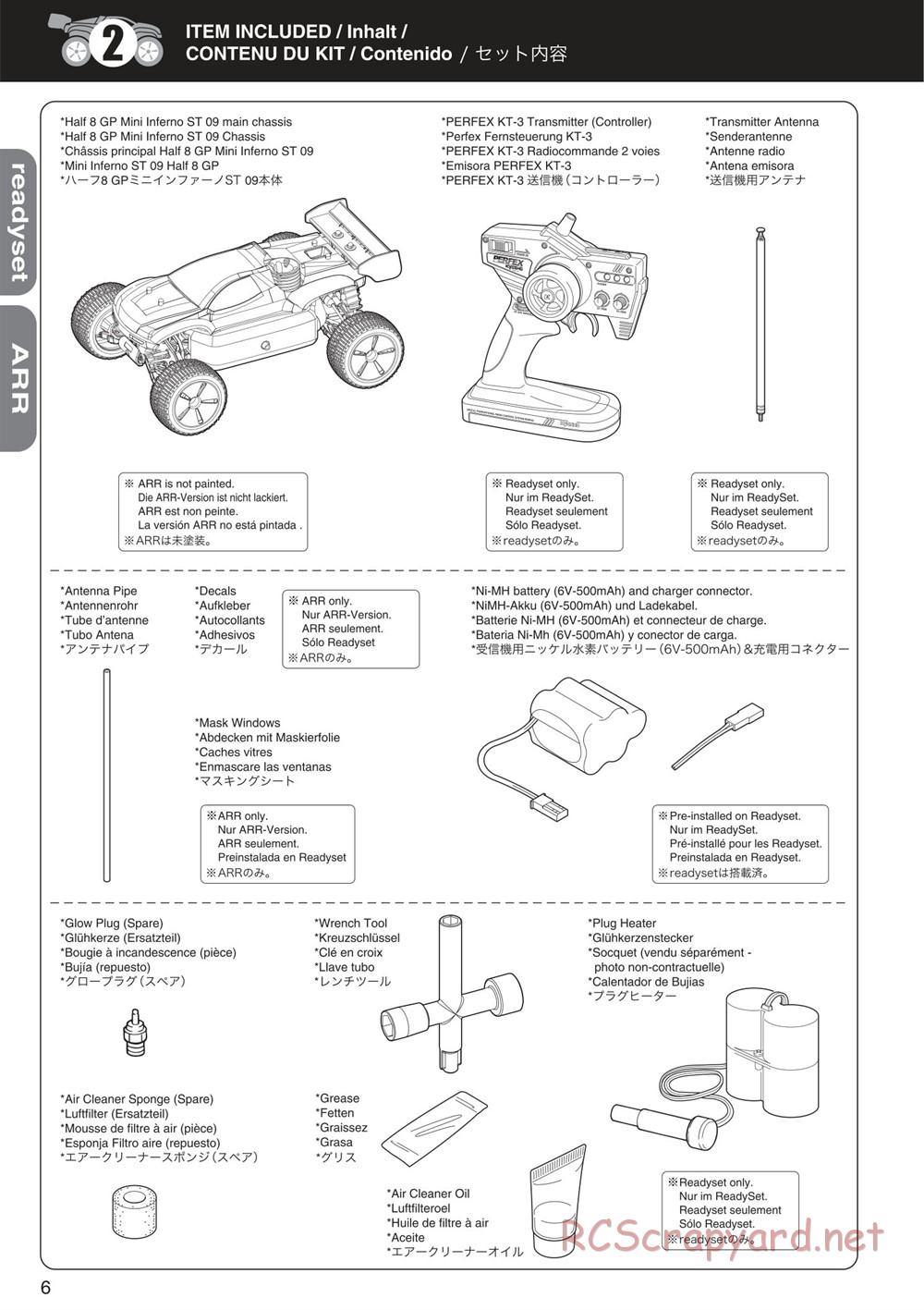 Kyosho - Mini Inferno ST 09 - Manual - Page 6