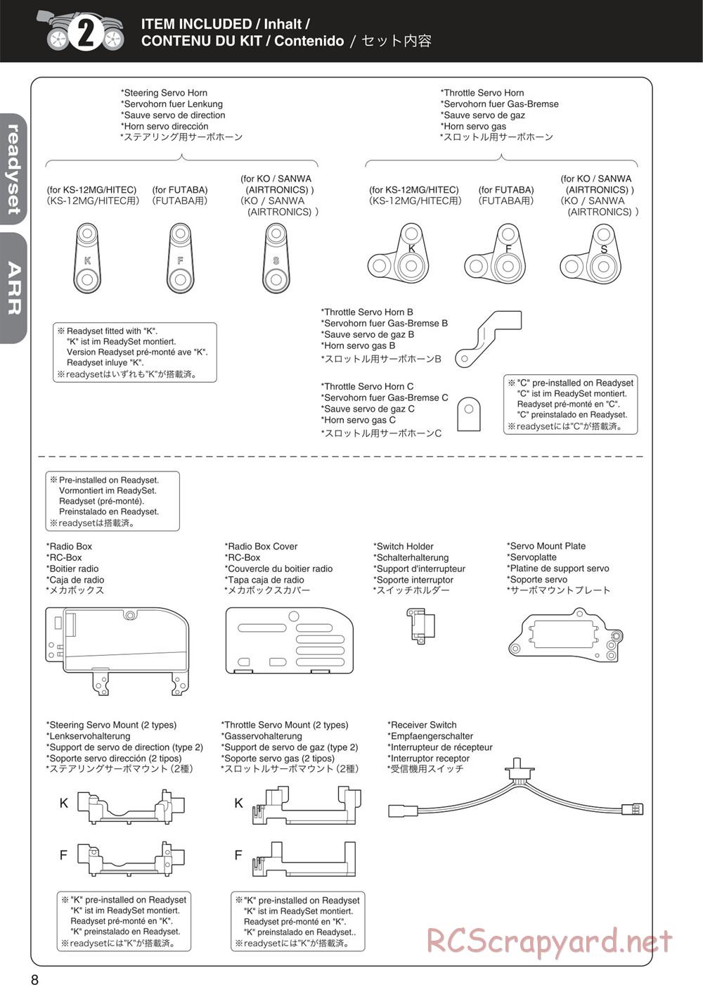 Kyosho - Mini Inferno ST 09 - Manual - Page 8