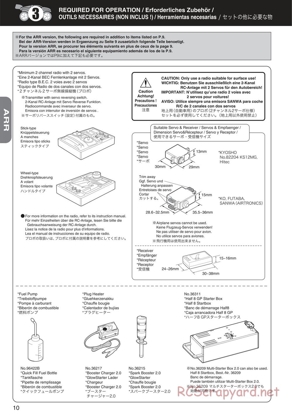 Kyosho - Mini Inferno ST 09 - Manual - Page 10