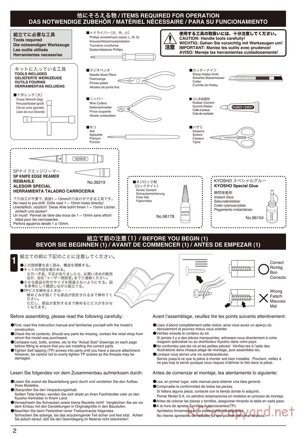 Kyosho - Birel R31-SE Kart - Manual - Page 2