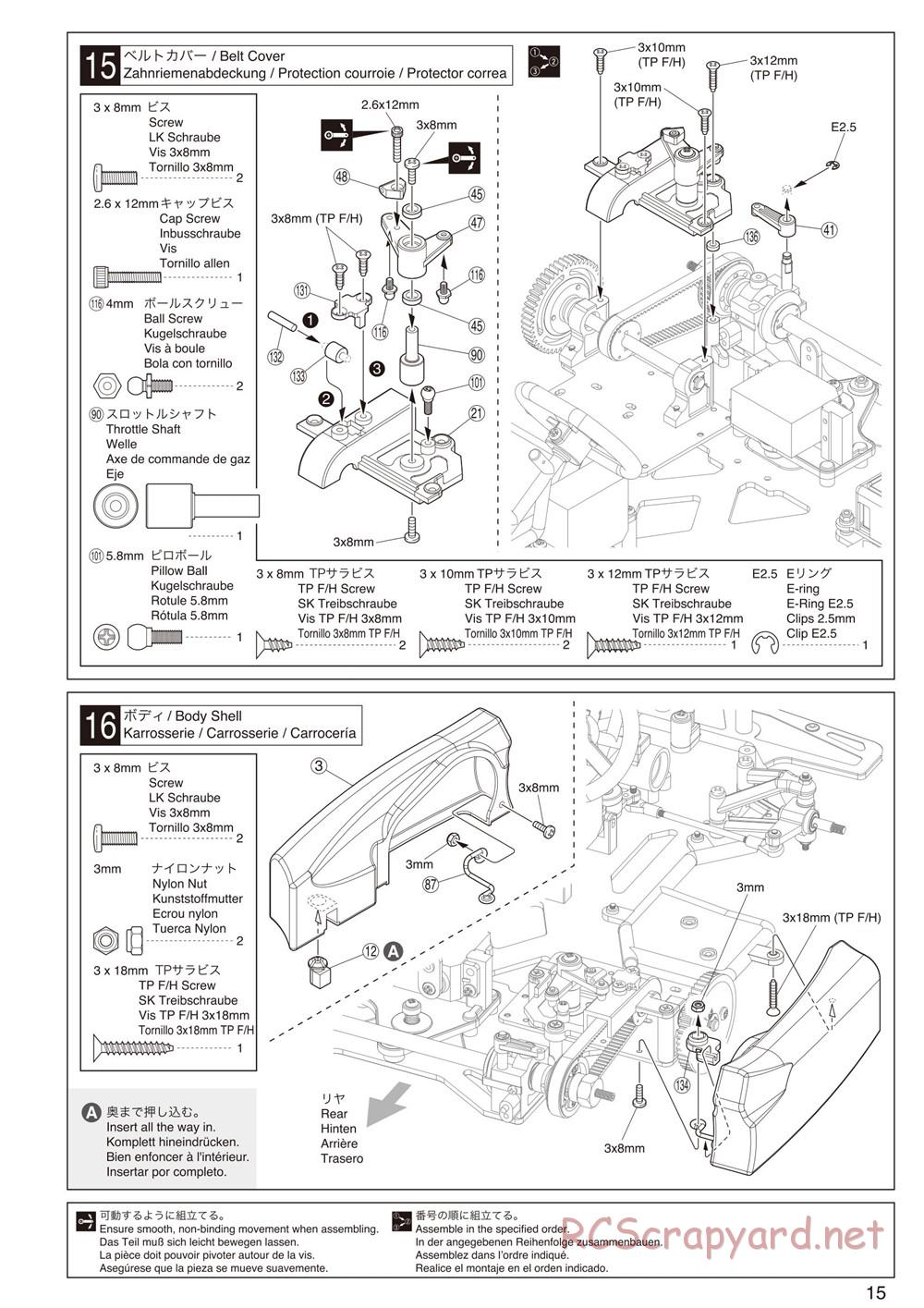 Kyosho - Birel R31-SE Kart - Manual - Page 15