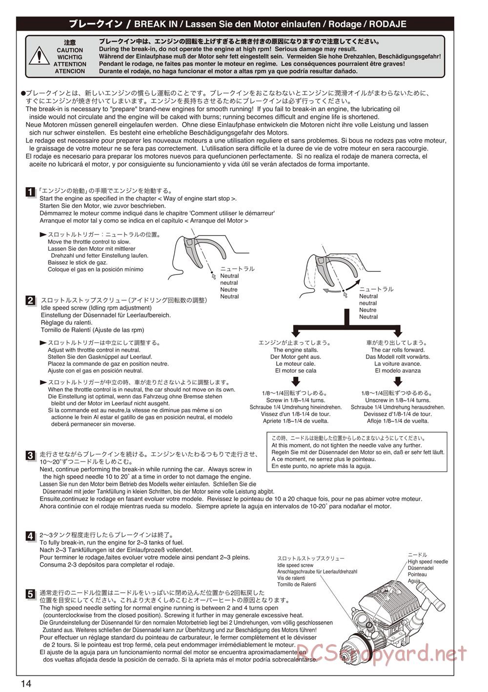 Kyosho - Birel R31-SE Kart - Manual - Page 14