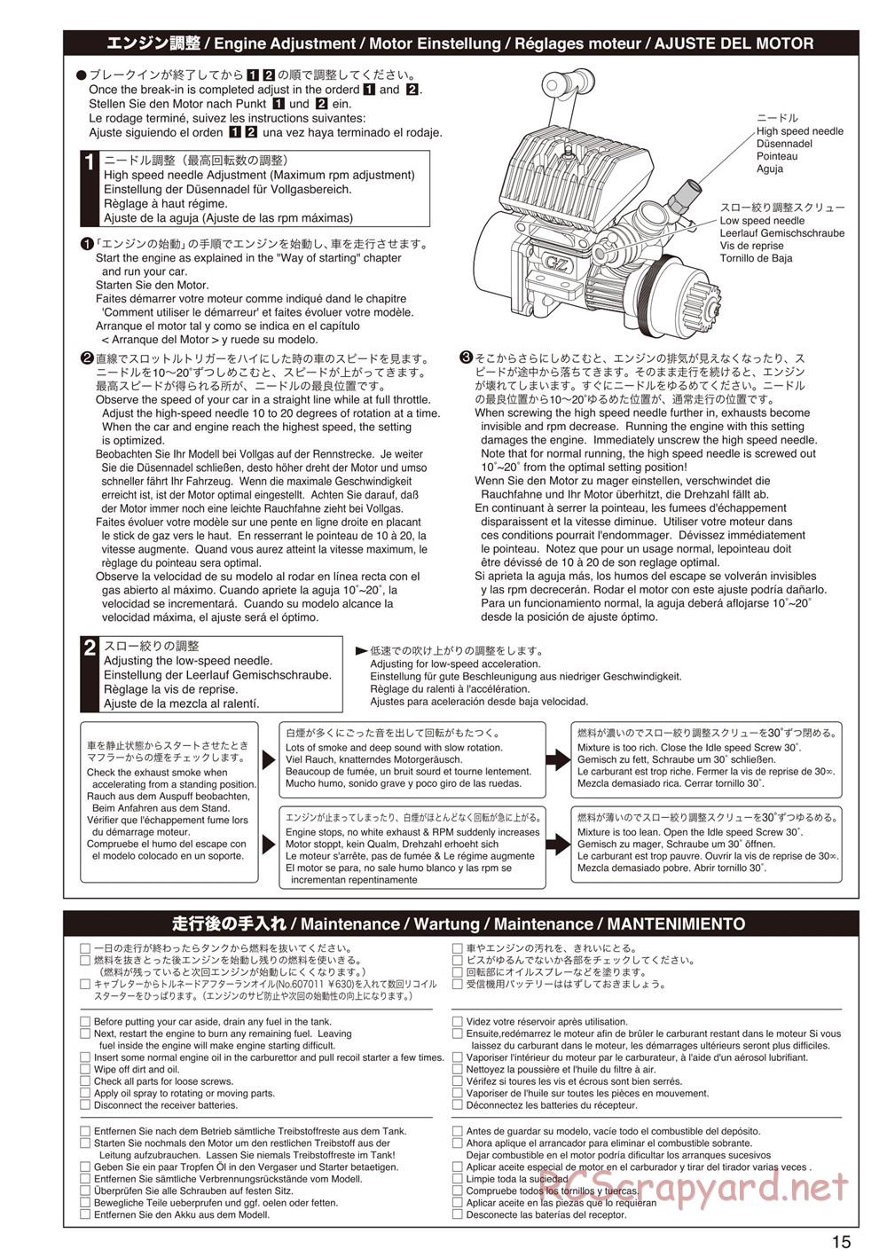 Kyosho - Birel R31-SE Kart - Manual - Page 15