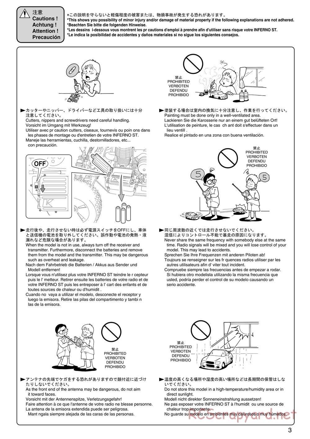 Kyosho - Inferno ST (2005) - Manual - Page 3