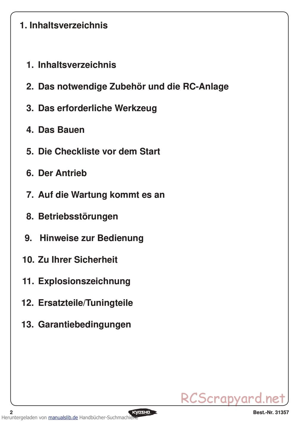 Kyosho - Inferno ST-RR Evo - Manual - Page 2