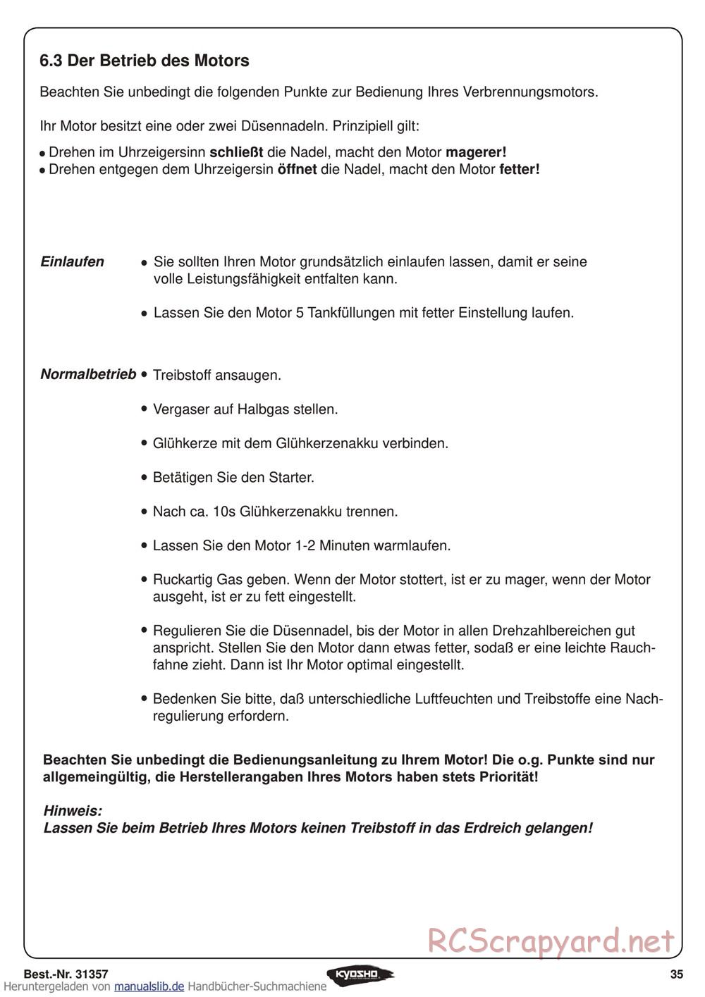 Kyosho - Inferno ST-RR Evo - Manual - Page 35