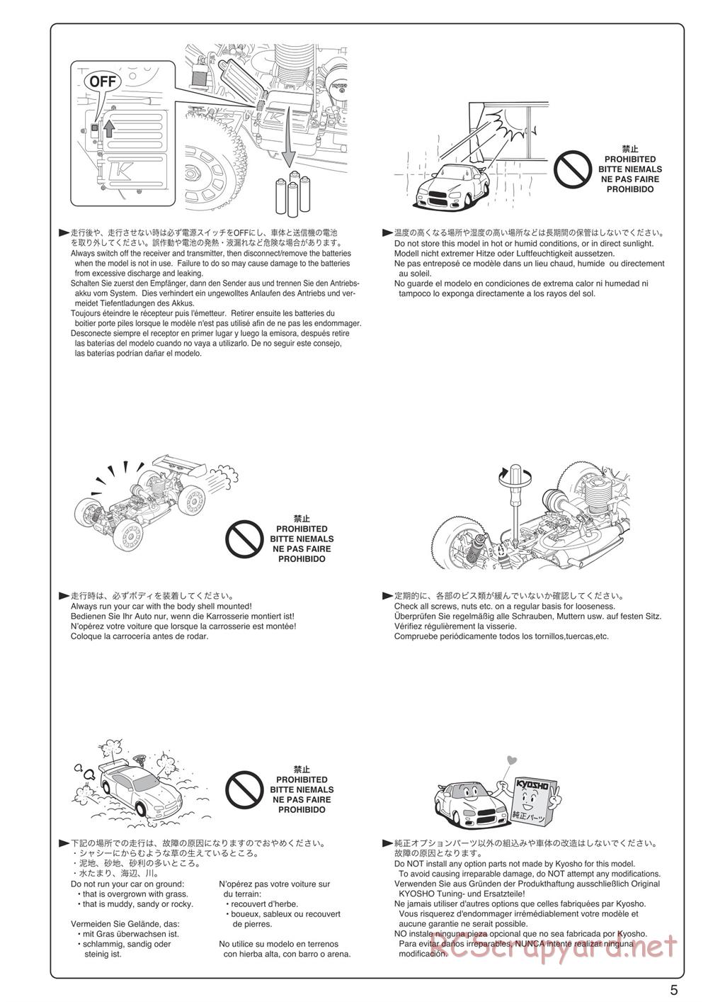 Kyosho - Inferno Neo Race Spec - Manual - Page 5