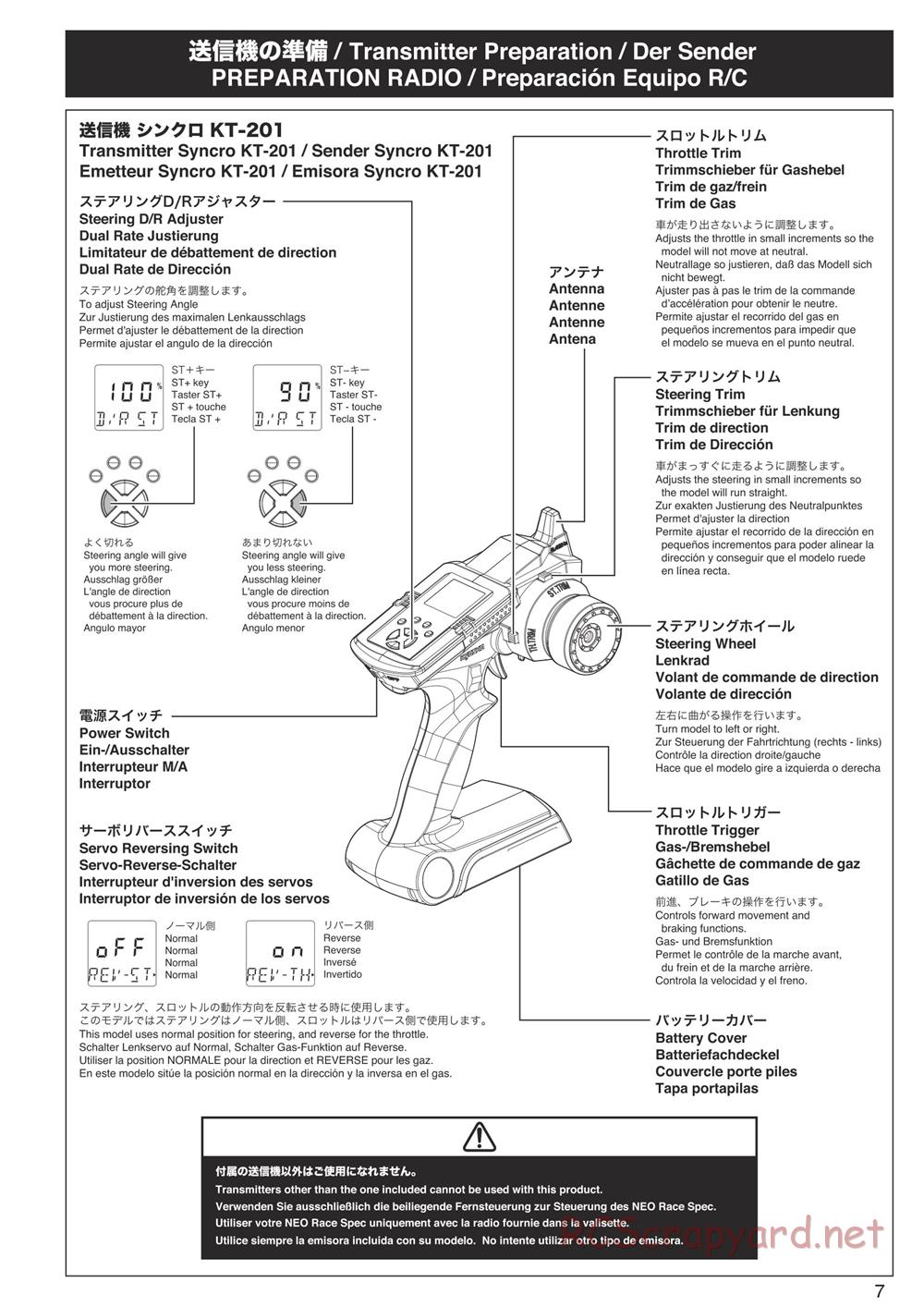 Kyosho - Inferno Neo Race Spec - Manual - Page 7