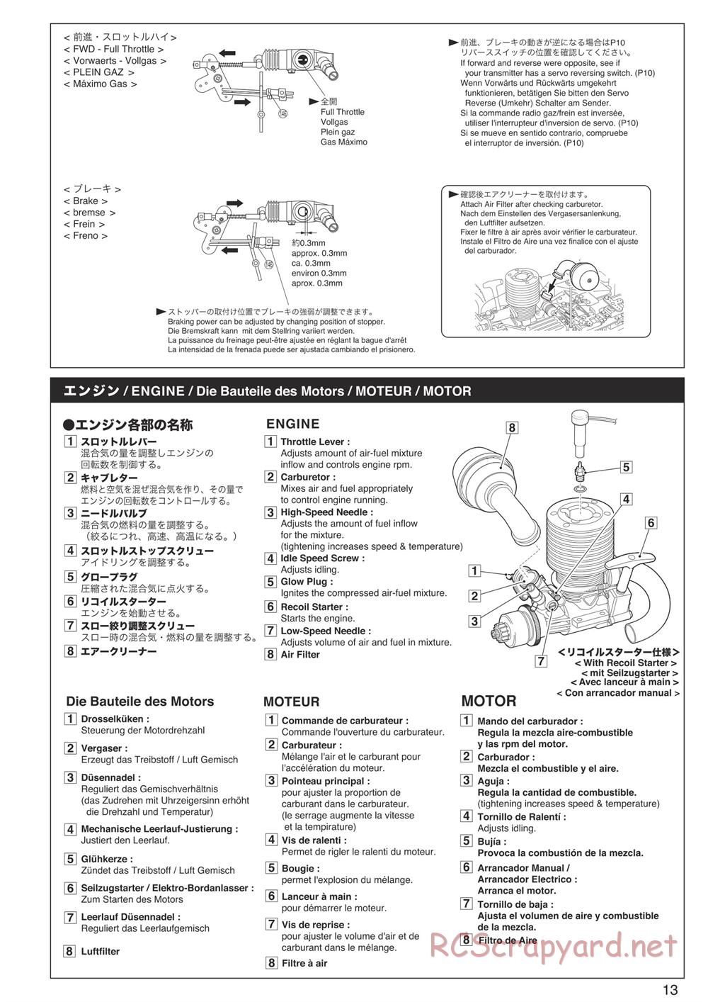 Kyosho - Inferno Neo Race Spec - Manual - Page 13