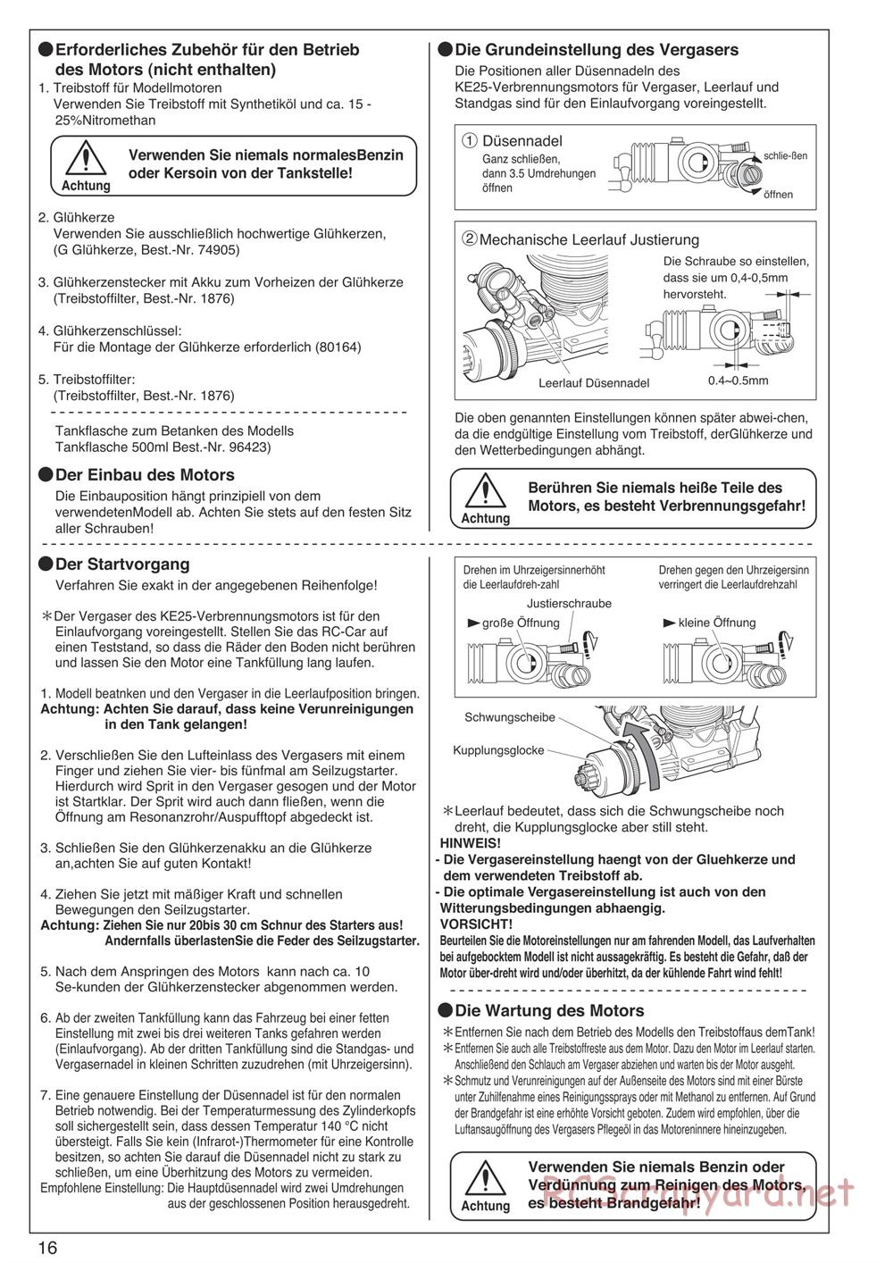 Kyosho - Inferno Neo Race Spec - Manual - Page 16