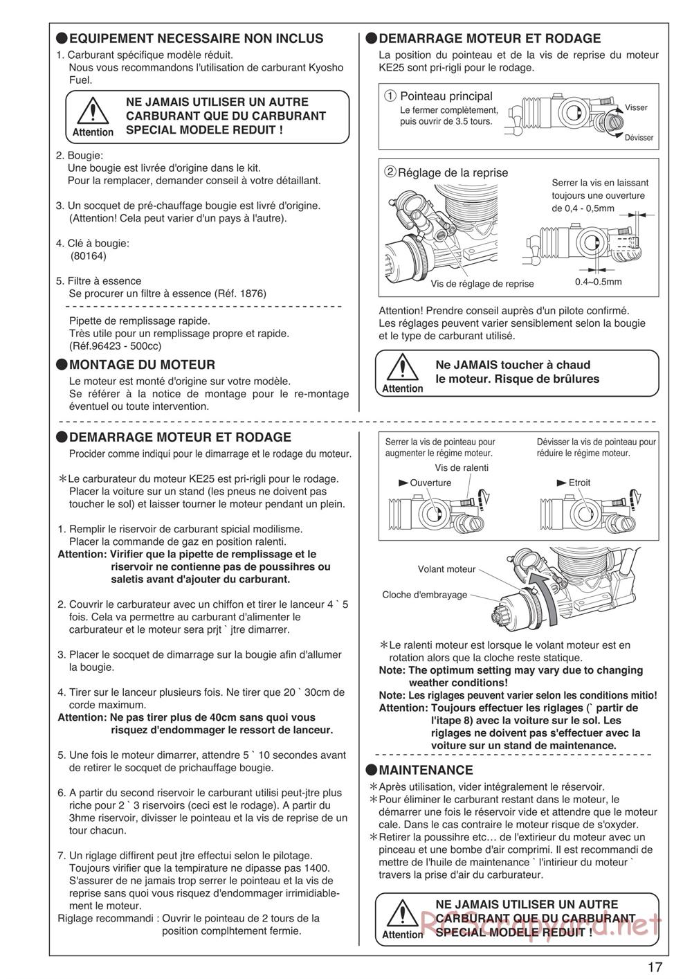 Kyosho - Inferno Neo Race Spec - Manual - Page 17