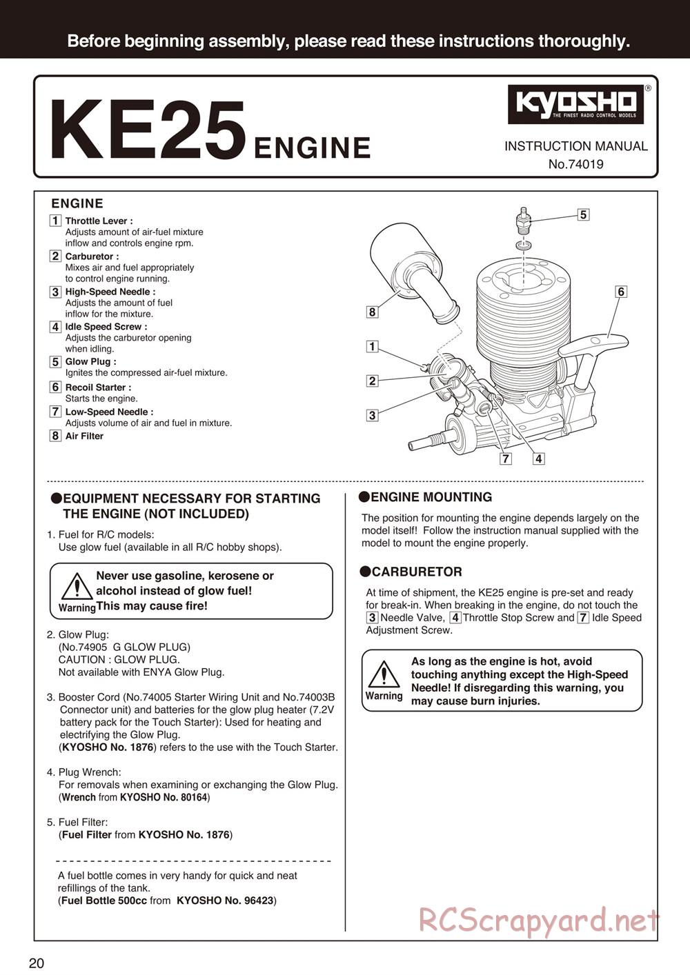 Kyosho - Inferno Neo ST - Manual - Page 20