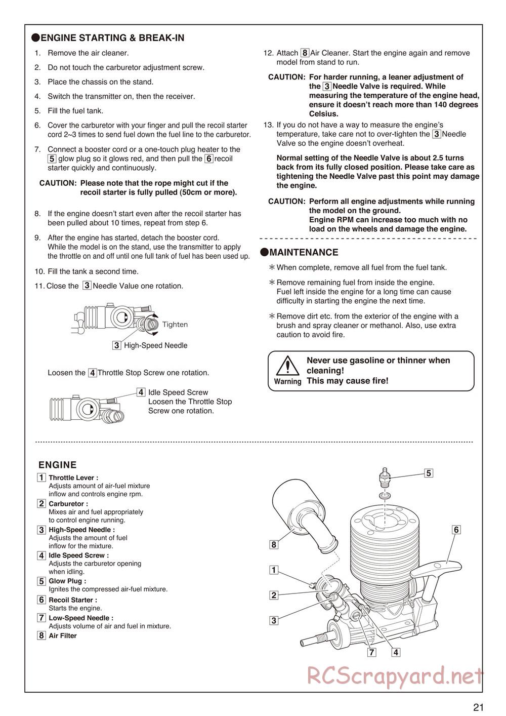 Kyosho - Inferno Neo ST - Manual - Page 21