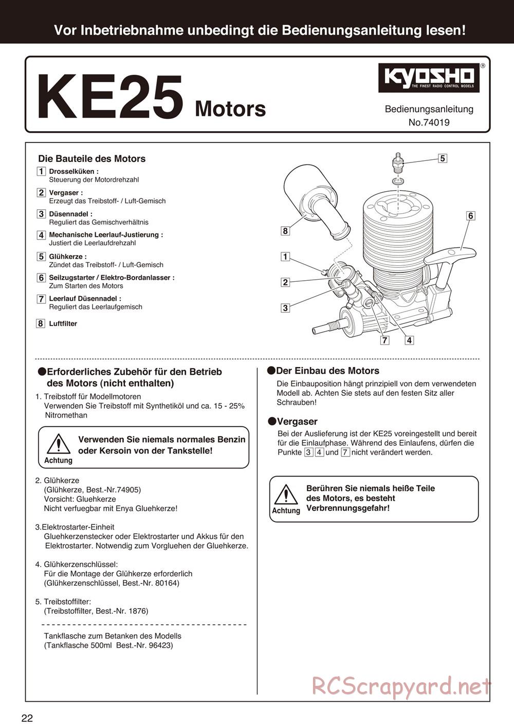 Kyosho - Inferno Neo ST - Manual - Page 22