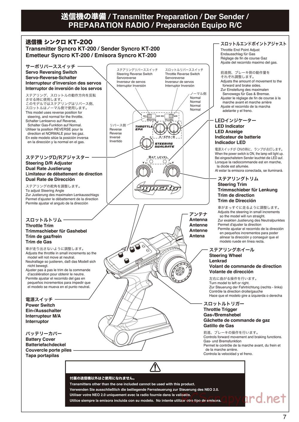 Kyosho - Inferno Neo 2.0 - Manual - Page 7