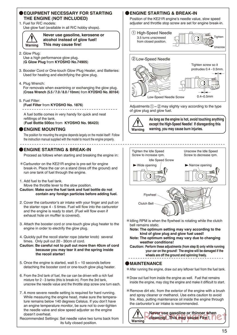 Kyosho - Inferno Neo 2.0 - Manual - Page 15